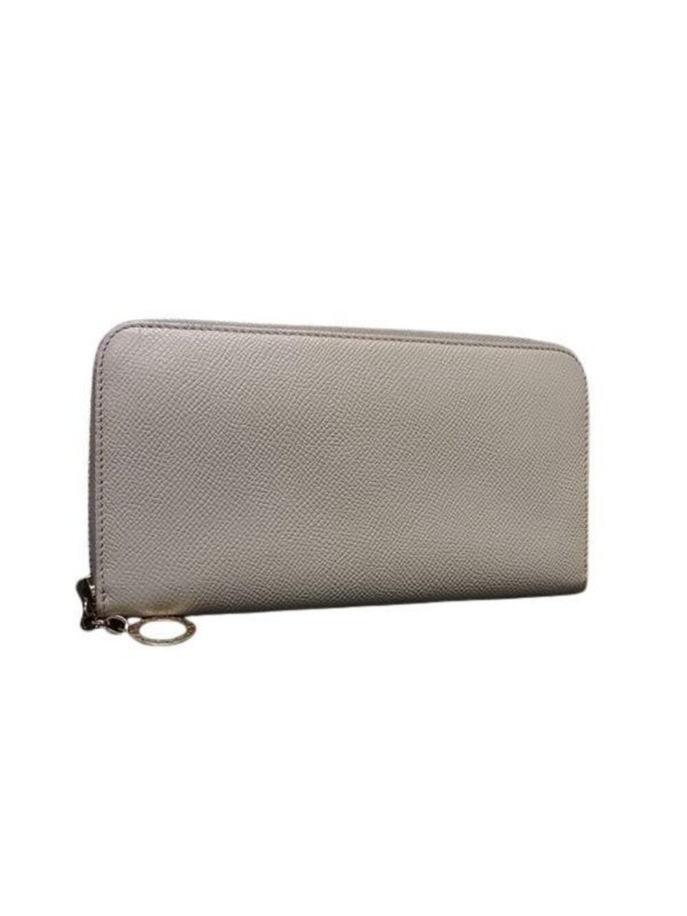 Bvlgari Wallet Zip Ivory Leather Zip Around Gold